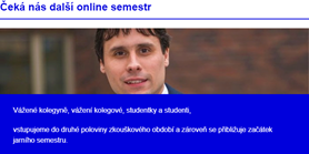 Fakultní newsletter: Čeká nás další online semestr