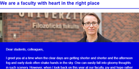 Faculty Newsletter: We are a faculty with heart in the right place