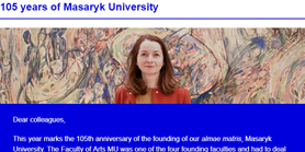 Faculty Newsletter: 105 years of Masaryk University