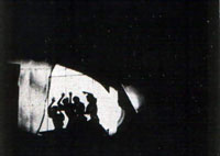 Výjev z Burianovy inscenace Máchova Máje, 1935