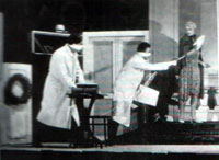 S. Svozilová, J. Pivec a B. Rádl v inscenaci Cocteauova Orfea